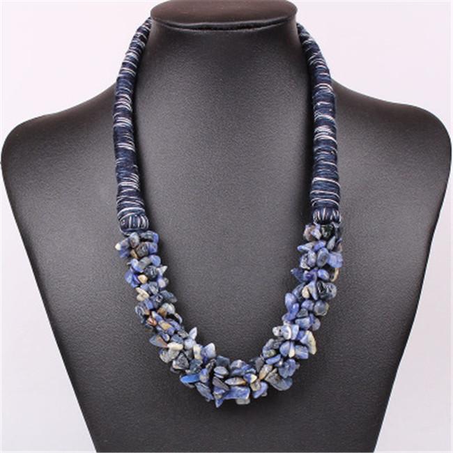 Chokers Tribal Jewelry DIY Nature Stone Pendant Necklace Fashion Statement Bib Cord Chain For Girls Woman Gift
Chokers Tribal Jewelry DIY Nature Stone Pendant Necklace Fashion Statement Bib Cord Chain For Girls Woman Gift