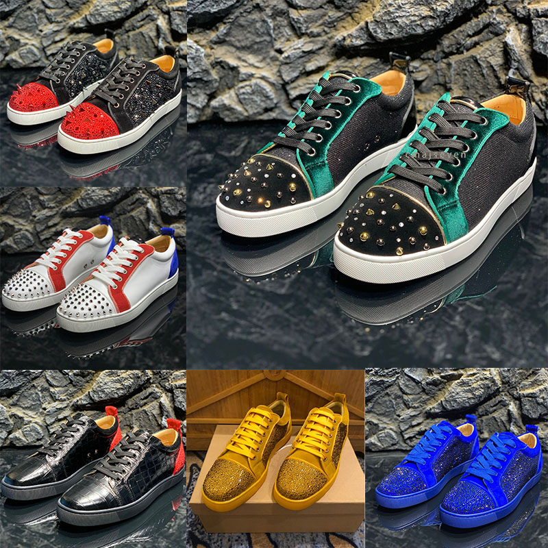 Women's rivet red sole casual shoes luxury designer men's fashion black red rhinestone red sole low top leather Joker breathable sneakers size 35-46, Customize
Women's rivet red sole casual shoes luxury designer men's fashion black red rhinestone red sole low top leather Joker breathable sneakers size 35-46, Customize