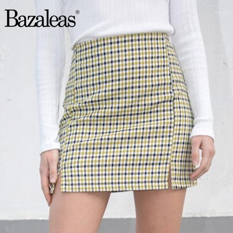 Skirts Bazaleas Slim Tartan Women A-line Skirt High Waist Split Short Harajuku Plaid Green Womens Mini, H431 green n663
Skirts Bazaleas Slim Tartan Women A-line Skirt High Waist Split Short Harajuku Plaid Green Womens Mini, H431 green n663