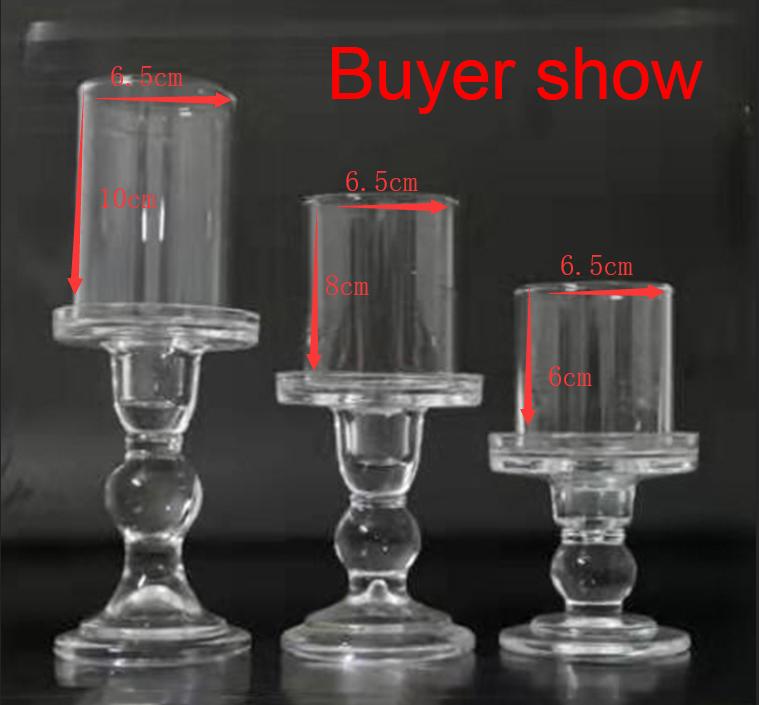 Candle Holders 65cm Glass Holder Votive Vases Transparent Clear Shade Straight Cylinder Lamp8962522