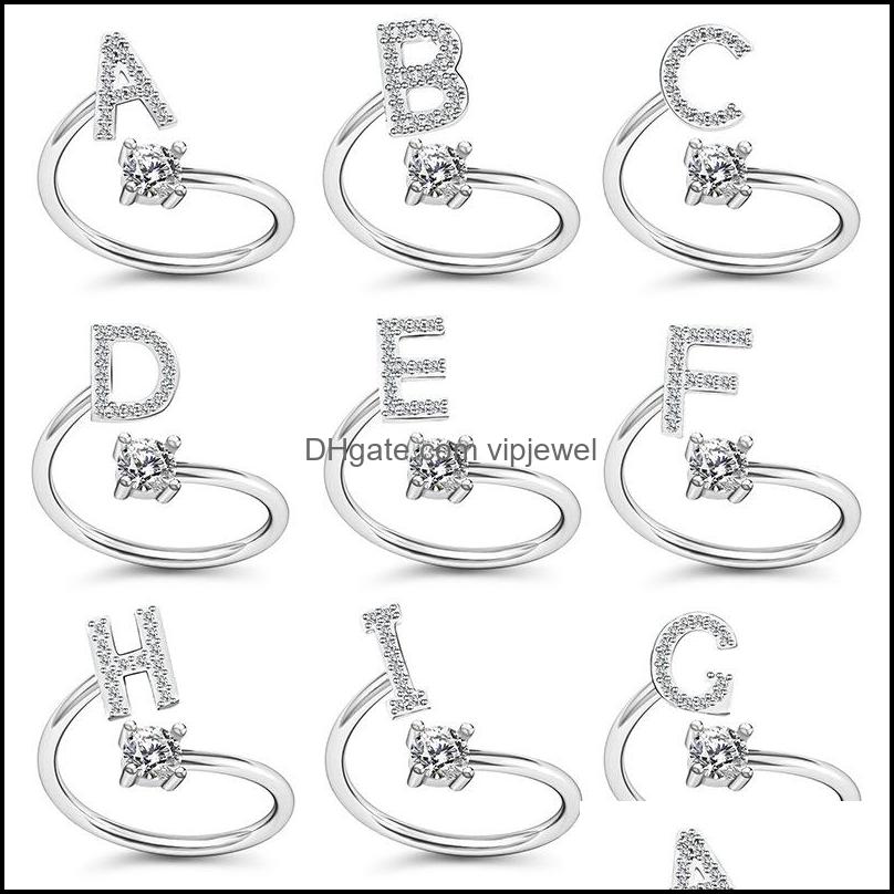 Band Rings Jewelry Gold Color Initials A-Z Letter Alphabet Adjustable Opening Rhinestone Finger For Women Party Wedding Gift Drop Delivery 2
Band Rings Jewelry Gold Color Initials A-Z Letter Alphabet Adjustable Opening Rhinestone Finger For Women Party Wedding Gift Drop Delivery 2