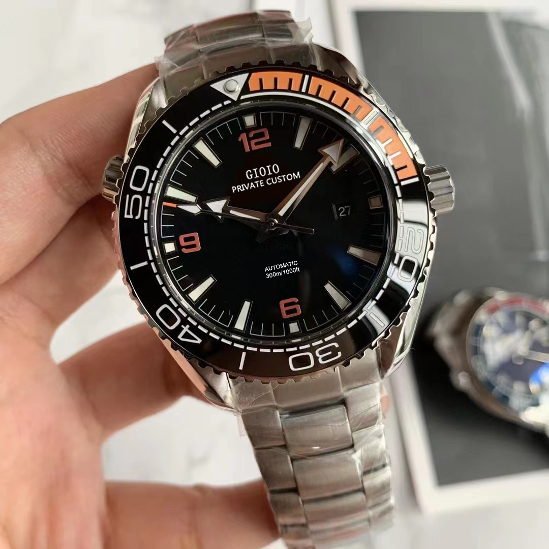 Mens Automatic Mechanical Watch Black Blue Ceramic Stainless steel blue mirror, Nude
Mens Automatic Mechanical Watch Black Blue Ceramic Stainless steel blue mirror, Nude