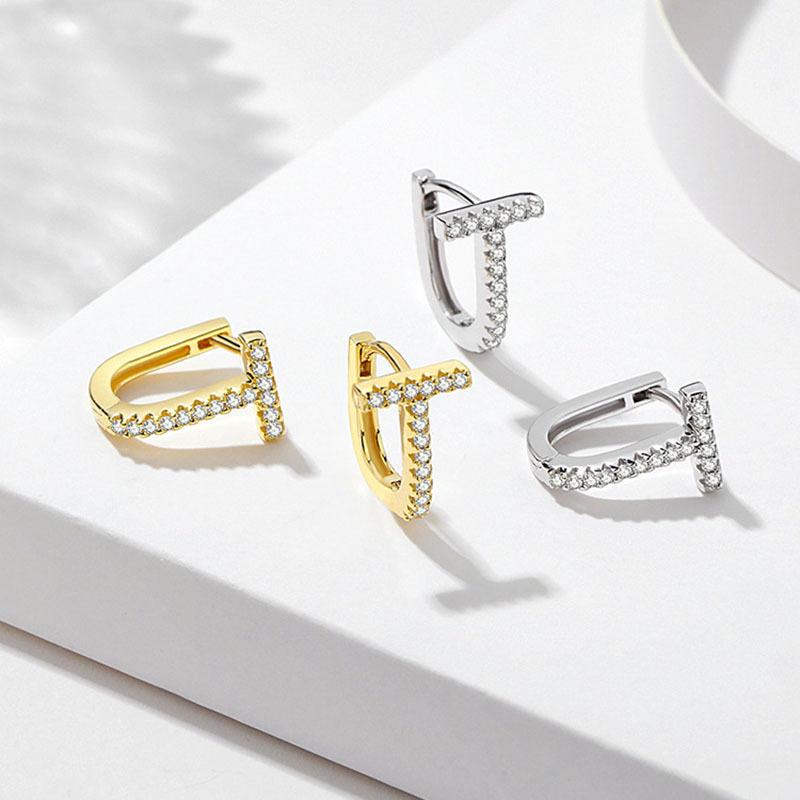 Hoop & Huggie Fashion Jewerly Bling Zircon T Shape Round Cirle Earrings For Women White Crystal Earring Wedding Party GiftHoop
Hoop & Huggie Fashion Jewerly Bling Zircon T Shape Round Cirle Earrings For Women White Crystal Earring Wedding Party GiftHoop