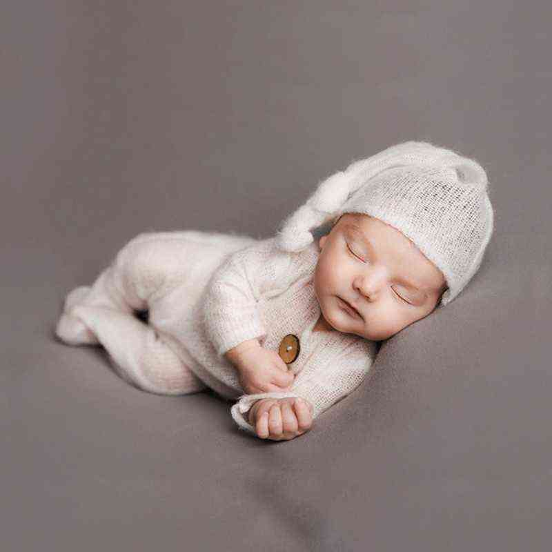 2 Pcs Mohair Baby Romper Hat Set Newborn Photography Props Knitted Wool Bodysuit Long Tail Cap Kit Infants Costume T220727, Light green
2 Pcs Mohair Baby Romper Hat Set Newborn Photography Props Knitted Wool Bodysuit Long Tail Cap Kit Infants Costume T220727, Light green