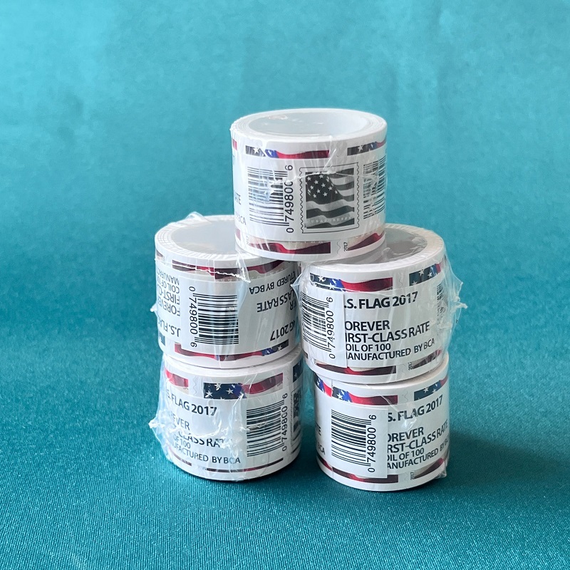 2022 Forever USA flag roll of 100 first class US Postal Service Stamps Wedding Envelopes Postcard Mail Supplies
2022 Forever USA flag roll of 100 first class US Postal Service Stamps Wedding Envelopes Postcard Mail Supplies