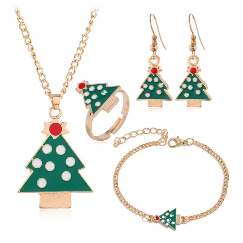 Dangle & Chandelier 1 Set ( 4 PCs/Set) Jewelry Necklace Bracelet Ring Earring For Women Gold Christmas Jingle Bell Adjustable Wholesale
Dangle & Chandelier 1 Set ( 4 PCs/Set) Jewelry Necklace Bracelet Ring Earring For Women Gold Christmas Jingle Bell Adjustable Wholesale
