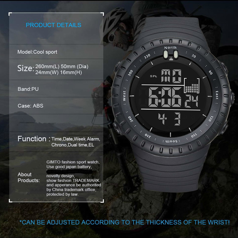 Outdoor Sport Digital Watch Men Sports Watches For men Running Stopwatch Military LED Electronic Clock Wrist Watches Men 220411