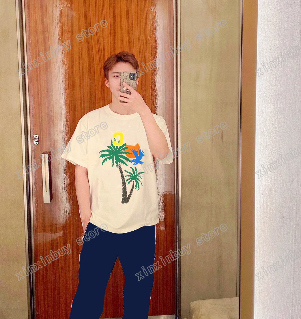 22ss Men Women Designers t shirts tee coconut tree California man flower short sleeve Crew Neck Streetwear blue white xinxinbuy XS-L, G01
22ss Men Women Designers t shirts tee coconut tree California man flower short sleeve Crew Neck Streetwear blue white xinxinbuy XS-L, G01