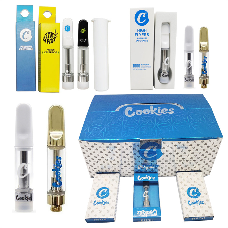 New 0.8ml 1.0ML Cookies Vape Cartridges High Flyers Premium Atomizers Push Packaging E Cigarette Thick Dab Vaporizer 510 Thread Ceramic Coil Cart Vapes Pen Empty
New 0.8ml 1.0ML Cookies Vape Cartridges High Flyers Premium Atomizers Push Packaging E Cigarette Thick Dab Vaporizer 510 Thread Ceramic Coil Cart Vapes Pen Empty