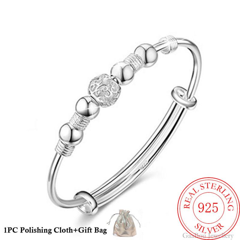 Bangle 925 Stamp Silver Color Lucky Charm Bracelet Cuff Bracelets For Women Bangles Fashion Jewelry Pulseira
Bangle 925 Stamp Silver Color Lucky Charm Bracelet Cuff Bracelets For Women Bangles Fashion Jewelry Pulseira