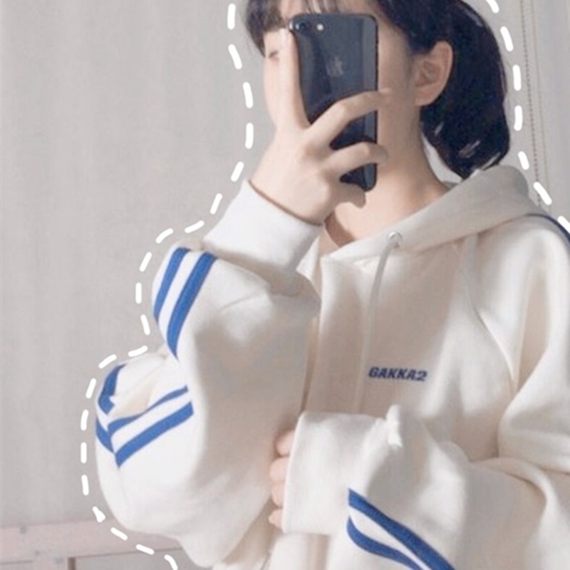 Hoodies Women Ins Spring Autumn Letter Simple Classic Kawaii Lovely Ladies Hoodie Hooded Allmatch Daily Soft Womens Clothing 220815wtt