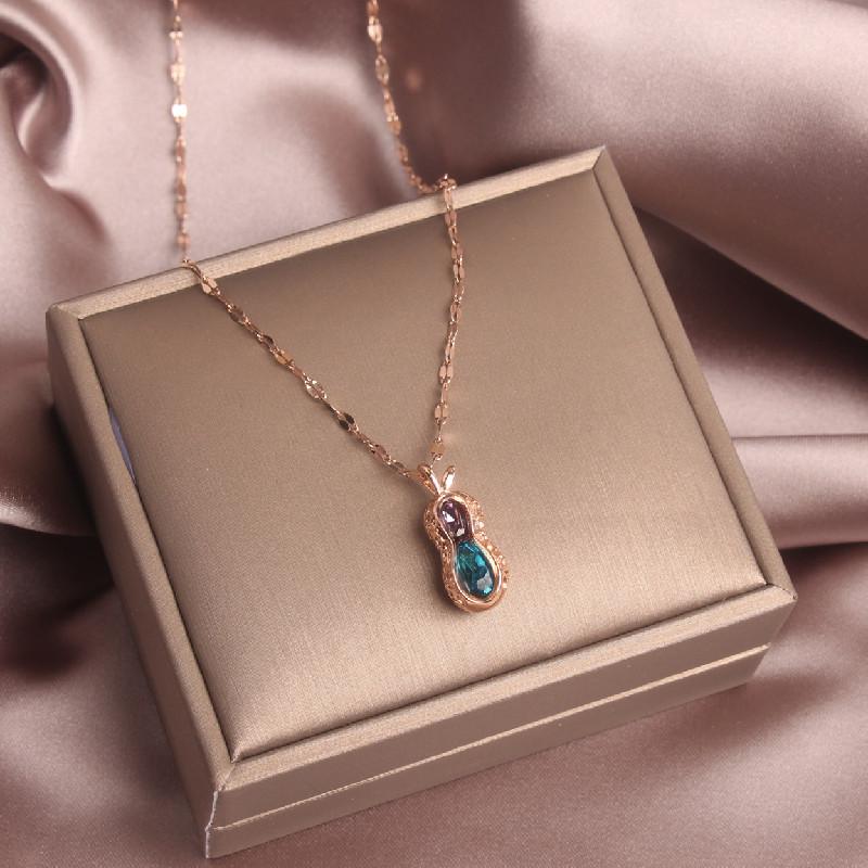 Pendant Necklaces Korean Design Fashion Jewelry Simple Titanium Steel Clavicle Peanut Color Crystal Female Necklace Pearl NecklacePendant
Pendant Necklaces Korean Design Fashion Jewelry Simple Titanium Steel Clavicle Peanut Color Crystal Female Necklace Pearl NecklacePendant