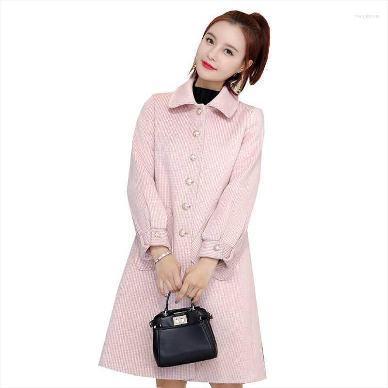 Women' Wool & Blends Houndstooth Plaid Woolen Coat Female Medium Long 2022 Autumn Winter Loose Coats Cape Overcoat, Beige
Women' Wool & Blends Houndstooth Plaid Woolen Coat Female Medium Long 2022 Autumn Winter Loose Coats Cape Overcoat, Beige