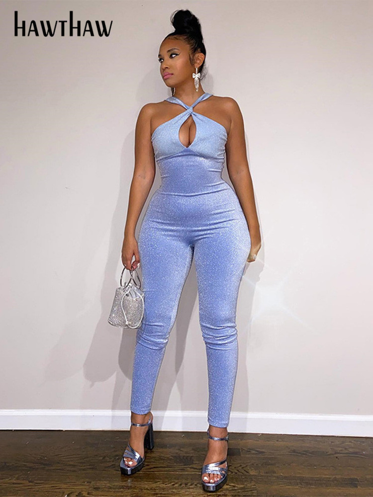 Hawthaw Women Fashion Halter Sleeveless Hollow Out Bodycon Jumpsuit Overalls One Piece Outfit 2022 Summer Clothes Wholesale Item, Black
Hawthaw Women Fashion Halter Sleeveless Hollow Out Bodycon Jumpsuit Overalls One Piece Outfit 2022 Summer Clothes Wholesale Item, Black