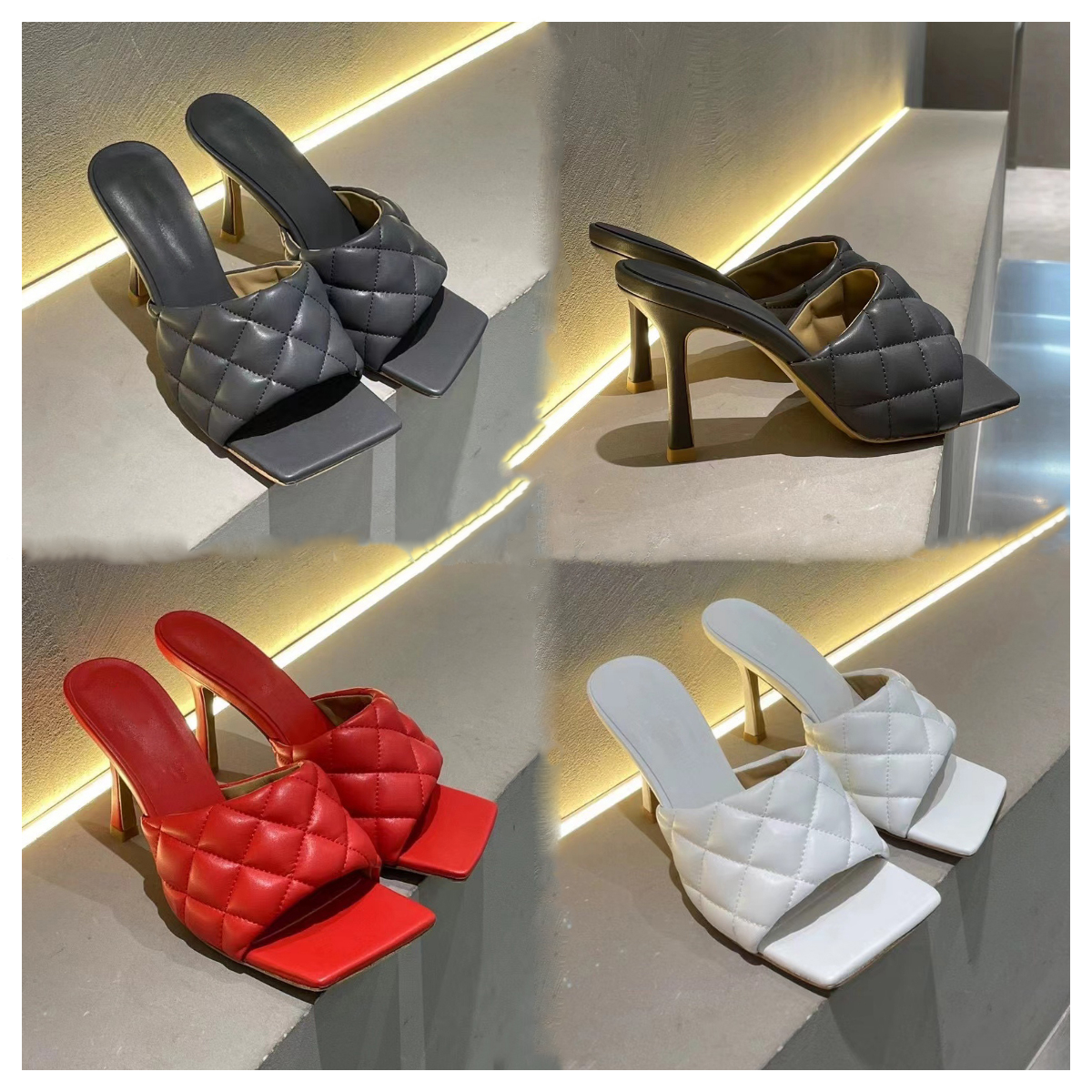 New 2022 latest leather slippers frosted leather lattice comfortable high-end heel height 9 cm children's shoes square mouth open toe women's High Heels Size 35-42, Chocolate
New 2022 latest leather slippers frosted leather lattice comfortable high-end heel height 9 cm children's shoes square mouth open toe women's High Heels Size 35-42, Chocolate