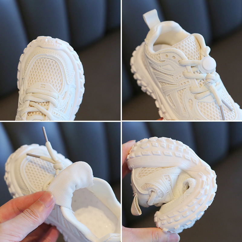 Children's sports shoes 2022 spring and autumn new boys' old shoes girls white soft-soled baby shoes