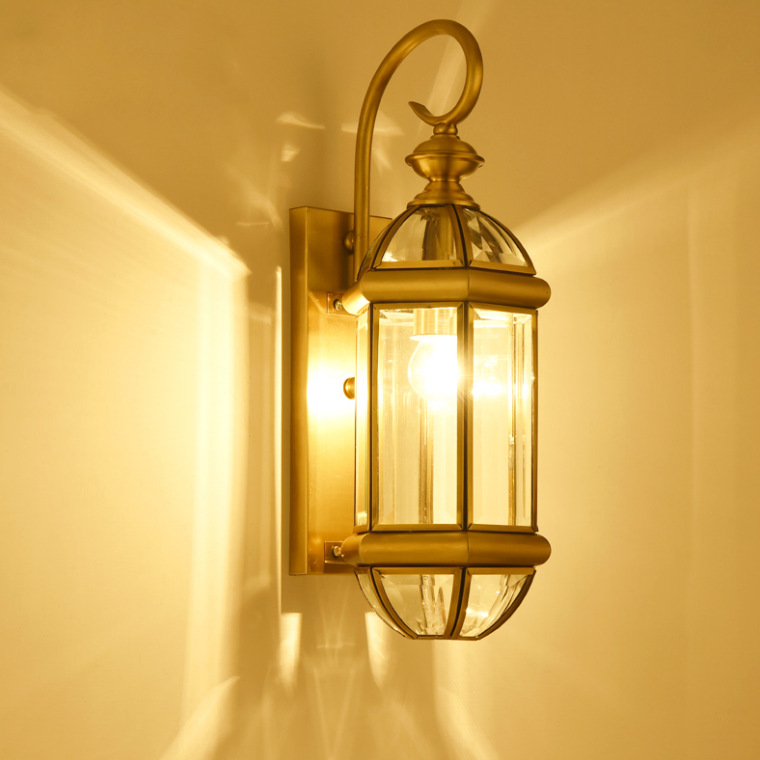 Étanche led lampe de mur extérieur lampe de jardin extérieur balcon lampe grande applique murale pour hôtel antique bronze appliques murales