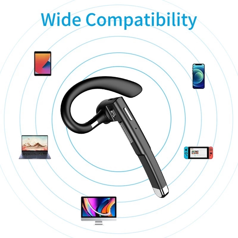Wireless Headphones Micro Bluetooth Bussiness Headset In-Ear Earphone Earbud with Mic for Smart Mobile Cell Phone
