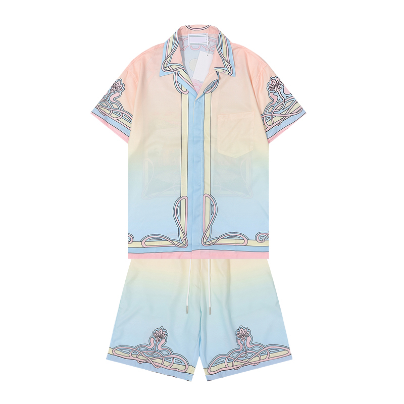 2022 Europe France Paris Tee Hawaii Beach Gradual Change Silk Casual Shirt Mens Shorts Set Spring Summer Cool Hip hop Short Sleeve Men's Set
2022 Europe France Paris Tee Hawaii Beach Gradual Change Silk Casual Shirt Mens Shorts Set Spring Summer Cool Hip hop Short Sleeve Men's Set