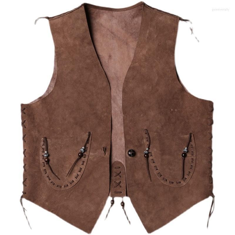 Men's Vests Cowboy Western Leather Vest Mens Genuine Vintage Sleeveless Jackets Sheepskin Handmade Waistcoat Reversible Garment Guin22, Brown
Men's Vests Cowboy Western Leather Vest Mens Genuine Vintage Sleeveless Jackets Sheepskin Handmade Waistcoat Reversible Garment Guin22, Brown