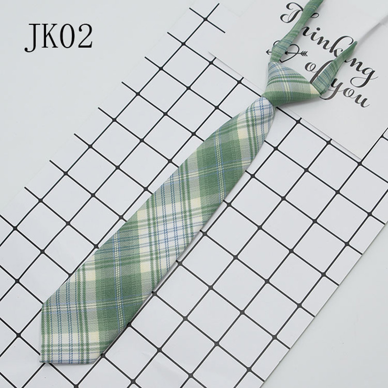 Lazy JK Ties Women Plaid Neck Tie Girls Japanese Style for Jk Uniform Cute Necktie School Accessories 220509