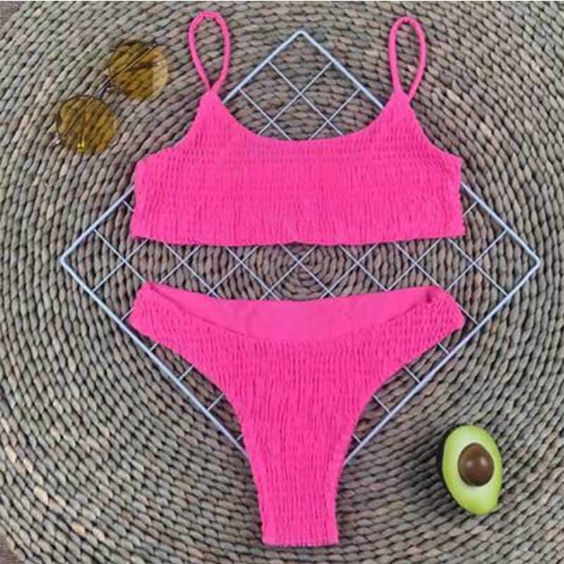 

Bikinis 2021 Mujer Women Textile Push-up Padded Bra Bandage Bikini Set Sexy Swimsuit e Swimwear Bathing, Black