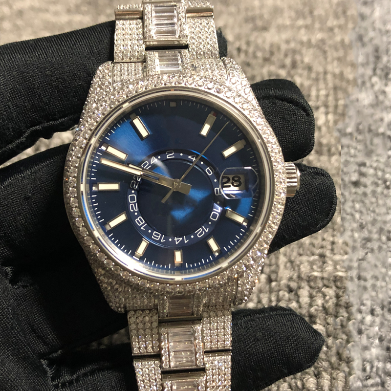 2022 New 2 Types Blue dial Silver CZ Diamonds Watch Sapphire glass ETA 9001 Automatic self-winding Men Luxury Full Iced Out Zircon Watches with box papers, 02
2022 New 2 Types Blue dial Silver CZ Diamonds Watch Sapphire glass ETA 9001 Automatic self-winding Men Luxury Full Iced Out Zircon Watches with box papers, 02