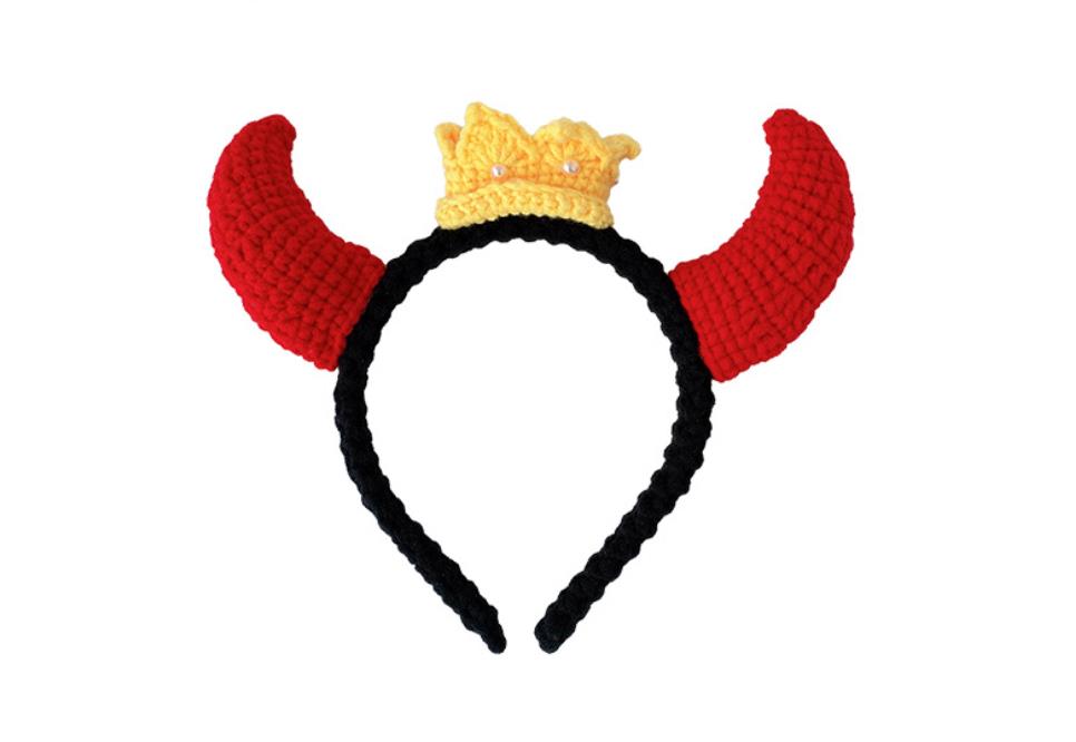 Knit Headband for Women Girl Cartoon Woolen Yarn Head Band Handmade Knitting Unique Hair Hoop Accessories Hairband Mouse Rabbit Fox Ear Frog Ladybug T