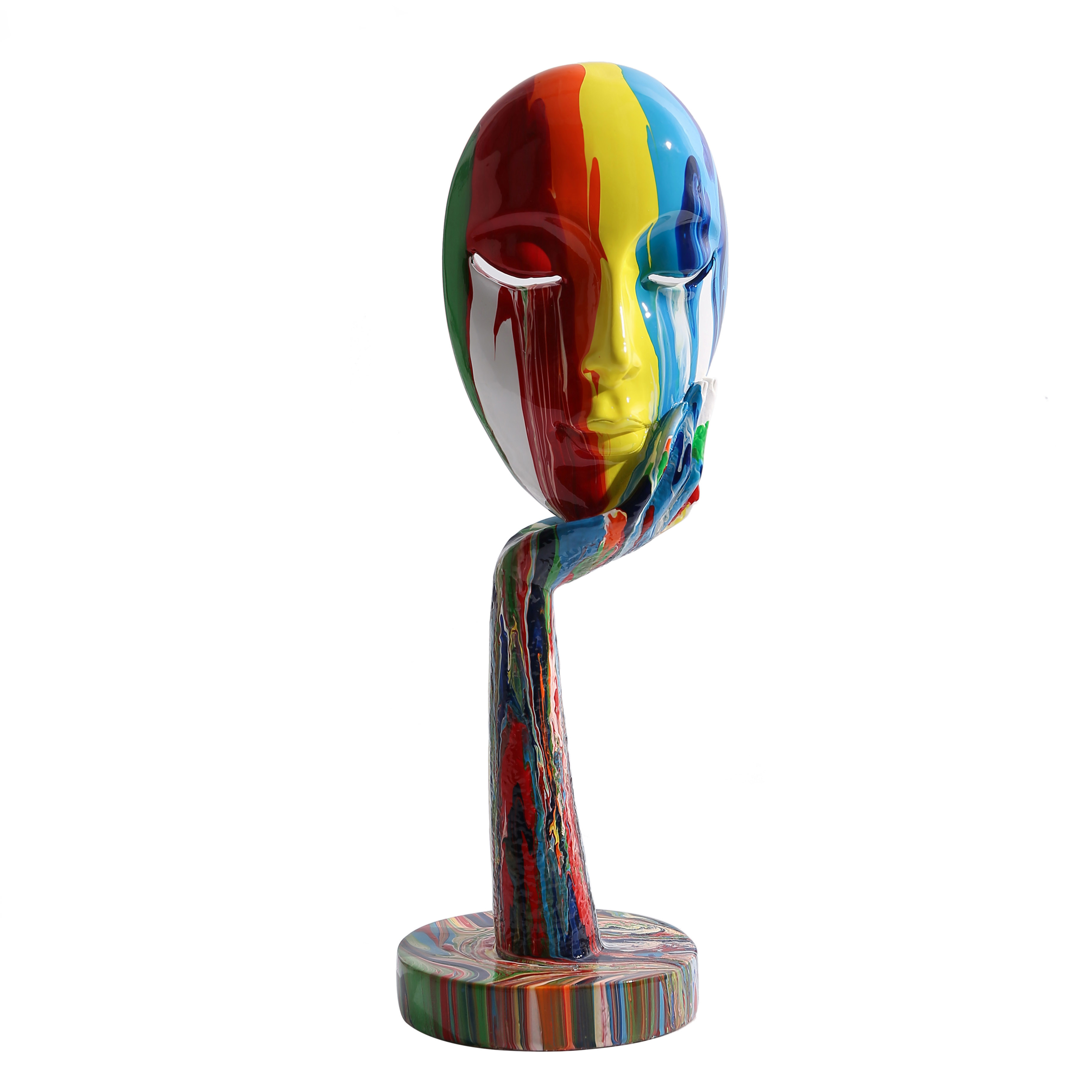 Modern Art Creative Painted Colorful Abstract mask Decoration Home Wine Cabinet Office Decoration Desktop Decoration Crafts