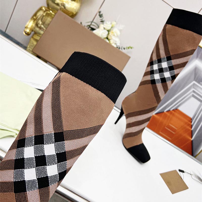 22FW France Designer Womens Over The Knee Boots Stretch Knit Sock Stiletto Heels Chelsea Booties Luxury Fall Winter Designer Pointed Toes Slip-on Fashion Ankle Boot, Brown
22FW France Designer Womens Over The Knee Boots Stretch Knit Sock Stiletto Heels Chelsea Booties Luxury Fall Winter Designer Pointed Toes Slip-on Fashion Ankle Boot, Brown