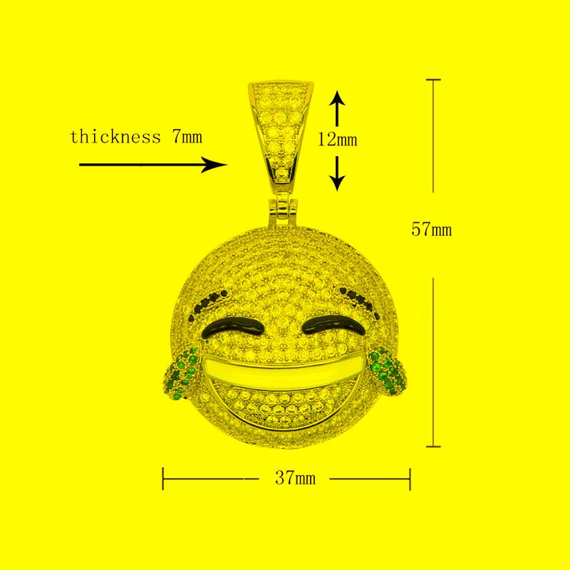 Chains Top Quality Iced Out Cubic Zirconia Micro Pave CZ Heart Face Smile Big Charm Pendant Necklace For Women Men Hip Hop JewelryChains
Chains Top Quality Iced Out Cubic Zirconia Micro Pave CZ Heart Face Smile Big Charm Pendant Necklace For Women Men Hip Hop JewelryChains