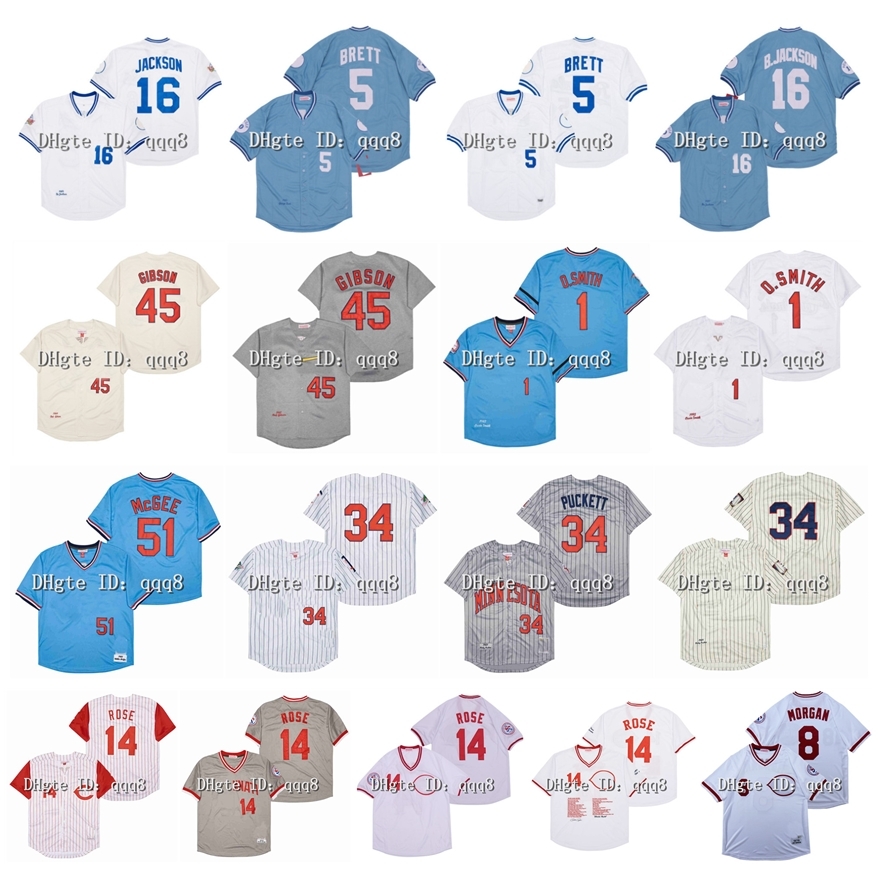 Nik1 Vintage Baseball Jersey Bo Jackson 5 George Brett Cardinal Ozzie Smith Bob Gibson Willie McGee Pete Rose Kirby Puckett Joe, As pic
Nik1 Vintage Baseball Jersey Bo Jackson 5 George Brett Cardinal Ozzie Smith Bob Gibson Willie McGee Pete Rose Kirby Puckett Joe, As pic