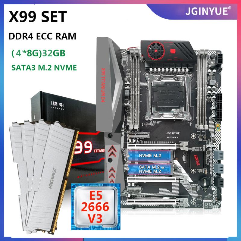 Motherboards JINGYUE X99 Motherboard LGA 2011-3 Set Kit With E5 2666 V3 CPU Processor 32G(4*8) DDR4 ECC RAM Memory Support M.2 NVME TANIUM D
Motherboards JINGYUE X99 Motherboard LGA 2011-3 Set Kit With E5 2666 V3 CPU Processor 32G(4*8) DDR4 ECC RAM Memory Support M.2 NVME TANIUM D