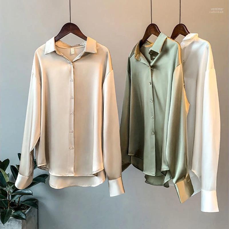 Women's Blouses & Shirts High Quality Elegant Imitation Silk Blouse Spring Women Fashion Long Sleeves Satin Vintage Femme Stand Street Vere2, Green
Women's Blouses & Shirts High Quality Elegant Imitation Silk Blouse Spring Women Fashion Long Sleeves Satin Vintage Femme Stand Street Vere2, Green