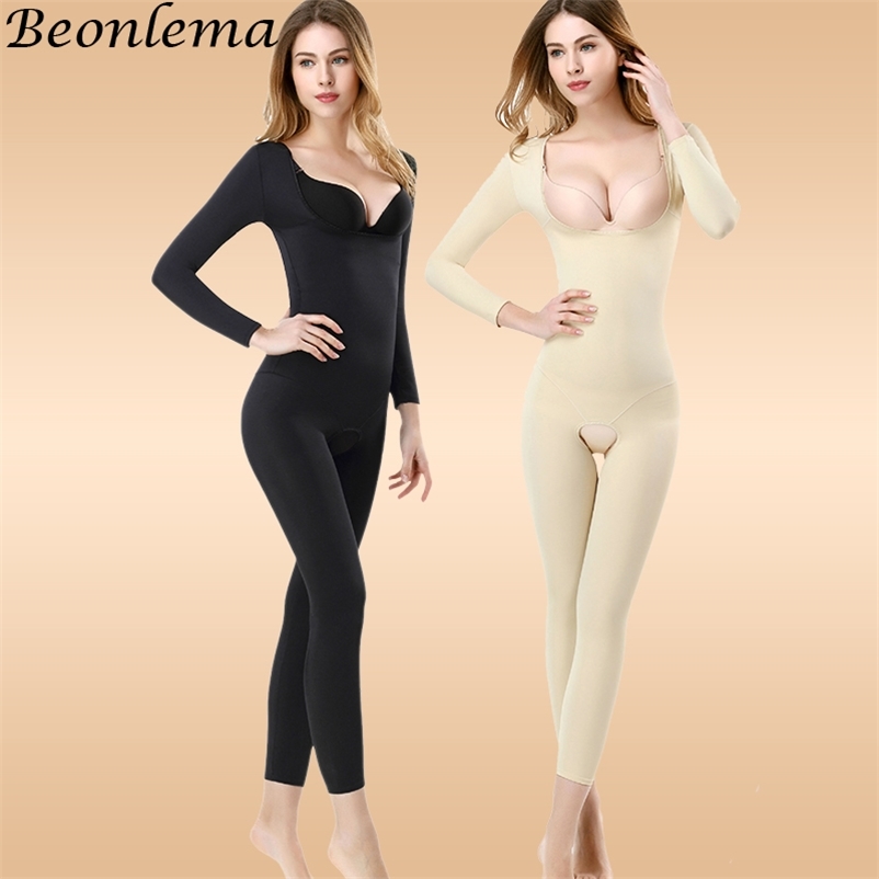 Body Shapewear Women Full Body Shaper Waist Trainer Bodysuit Faja Slimming Underwear Compression Women's Binders and Shapers 220506