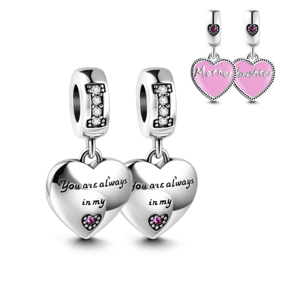 New 925 Sterling Silver Mothers Day Mom Heart Lock Pendant Diy Fine Beads Fit Charms JeFlowerly Bracelet Gift Accessories