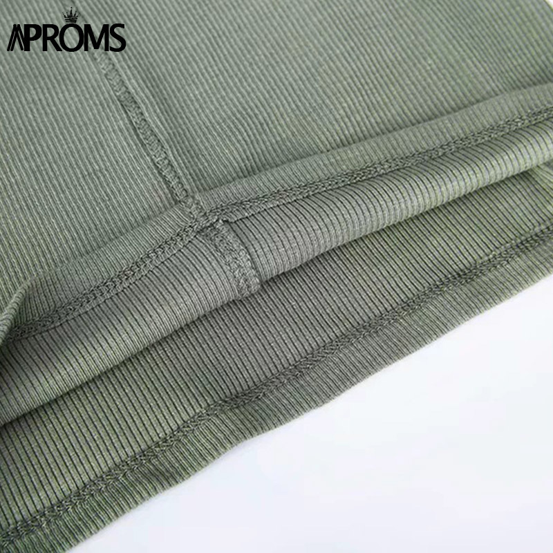 Aproms Solid Color Basic Ribbed Knitted Tank Top Women Summer Vintage Sleeveless Camis 90s Cool Girls Streetwear Green Soft Tees 220316
