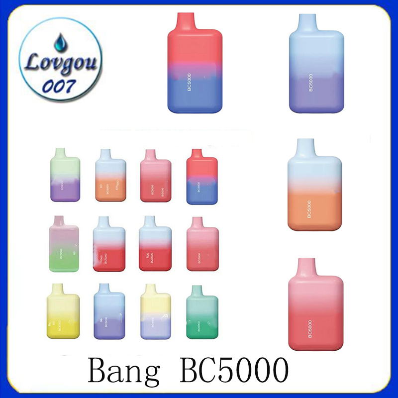 Bang BC5000 Rechargeable disposable Cigarette 5000 puffs vape pen Device E Cigarettes Kit 650mah 11ml per-filled cartridges pod 12 Colors
Bang BC5000 Rechargeable disposable Cigarette 5000 puffs vape pen Device E Cigarettes Kit 650mah 11ml per-filled cartridges pod 12 Colors