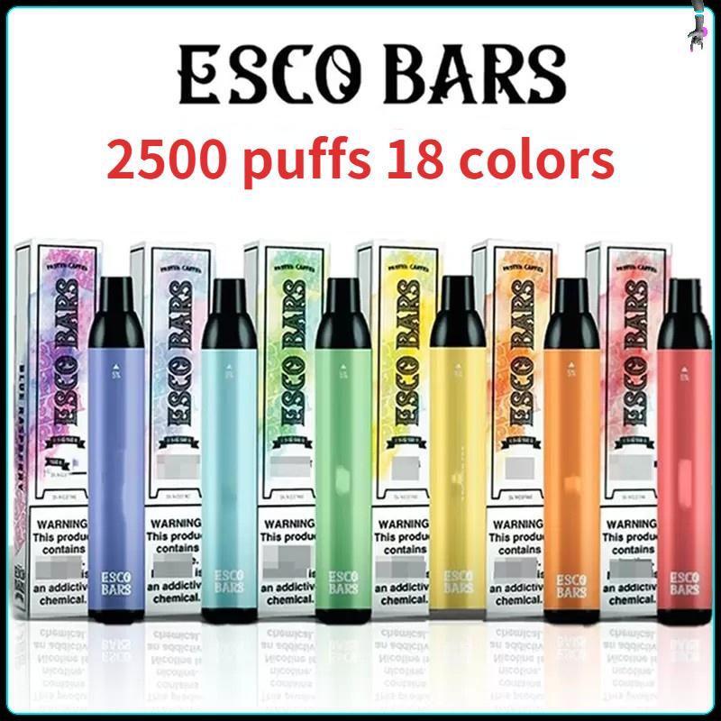 ESCO BARS MEGA 2500 puffs Disposables Vape Electronic Cigarettes Device starter Kit 1000mAh Battery 6ml Pre-Filled pod with built-in coil Pen wholesale
ESCO BARS MEGA 2500 puffs Disposables Vape Electronic Cigarettes Device starter Kit 1000mAh Battery 6ml Pre-Filled pod with built-in coil Pen wholesale