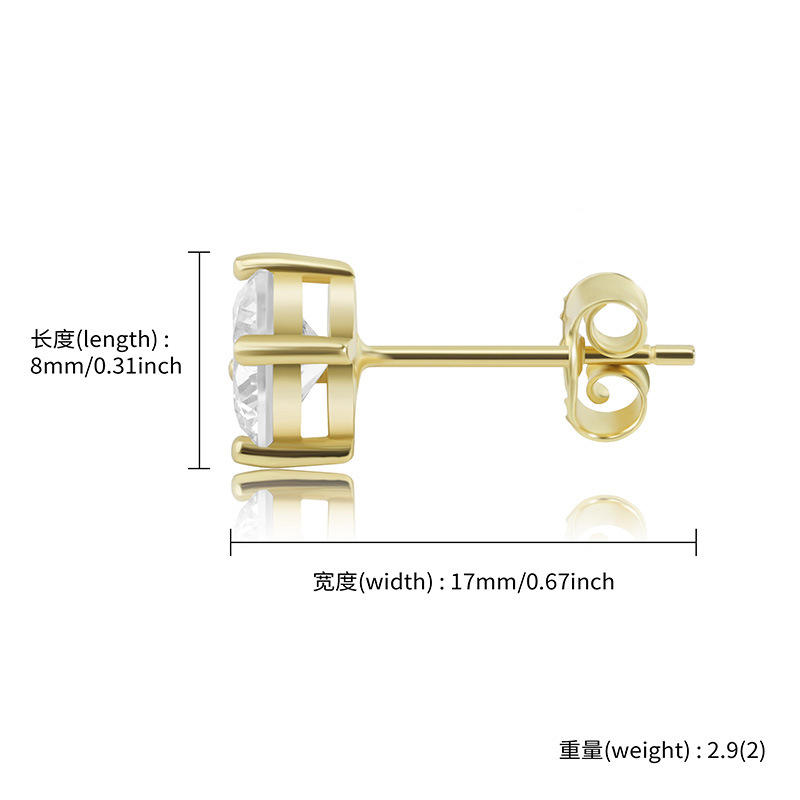 18K Real Gold Hoop Cross Heart Dangle Huggie Earrings for Men Women Iced Out Pentagram Fine Quality Bling Cubic Zirconia Hip Hop Diamond Stud Earring 