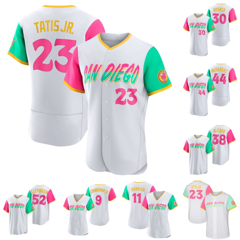 San Diego 23 Fernando Tatis Jr. Padre 2022 City Connet Jersey 13 Manny Machado 19 Tony Gwynn 9 Jake Cronenworth 44 Joe Musgrove 52 Mike Clevinger 55 Sean Manaea CJ Abrams, As photo 16
San Diego 23 Fernando Tatis Jr. Padre 2022 City Connet Jersey 13 Manny Machado 19 Tony Gwynn 9 Jake Cronenworth 44 Joe Musgrove 52 Mike Clevinger 55 Sean Manaea CJ Abrams, As photo 16