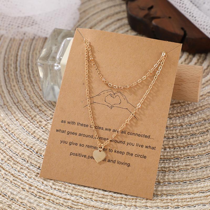 Chokers Retro Love Pendant Necklace For Women Gold Color Alloy Initial Double Layered Chain Statement With Card Fashion JewelryChokers
Chokers Retro Love Pendant Necklace For Women Gold Color Alloy Initial Double Layered Chain Statement With Card Fashion JewelryChokers