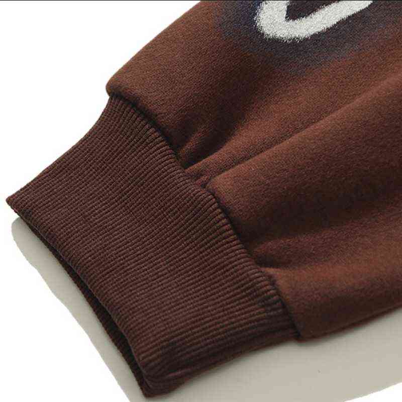 2021 Winter Skeleton Print Fleece Brown Zip Up Hoodie Men Hip Hop Pullover Cotton Punk Zipper Hooded Sweatshirt Sudaderas Hombre G220607