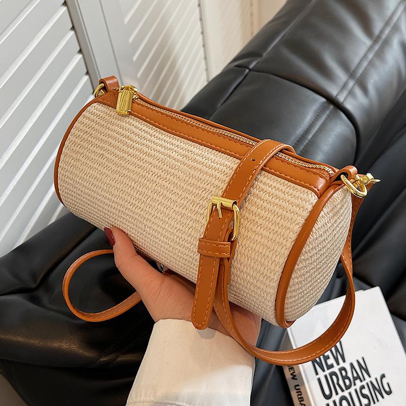 Evening Bags Summer Straw Woven Women's Small Bag 2022 Trendy Niche Design Messenger Texture Personality Single Shoulder CylinderEvening, Black
Evening Bags Summer Straw Woven Women's Small Bag 2022 Trendy Niche Design Messenger Texture Personality Single Shoulder CylinderEvening, Black