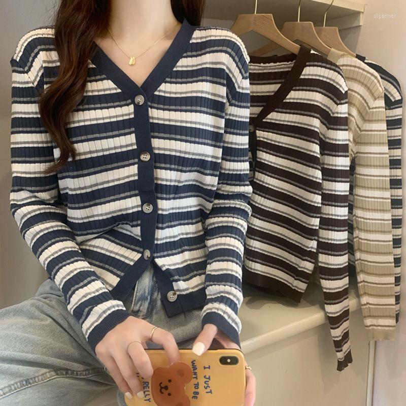 Women's Knits & Tees Women Stripe V Neck Fashion Knitted Button Up Cardigan Women's Vintage Single Breasted Casual D22Women's Olga22, Black
Women's Knits & Tees Women Stripe V Neck Fashion Knitted Button Up Cardigan Women's Vintage Single Breasted Casual D22Women's Olga22, Black