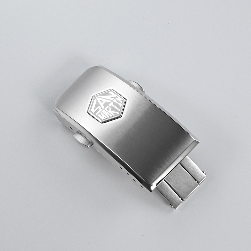 San Martin Watch Bracelet Clasp 2 4 Micro Adjustment Hole Suitable For 18 16mm Universal Size Buckle 316L Folding 220617