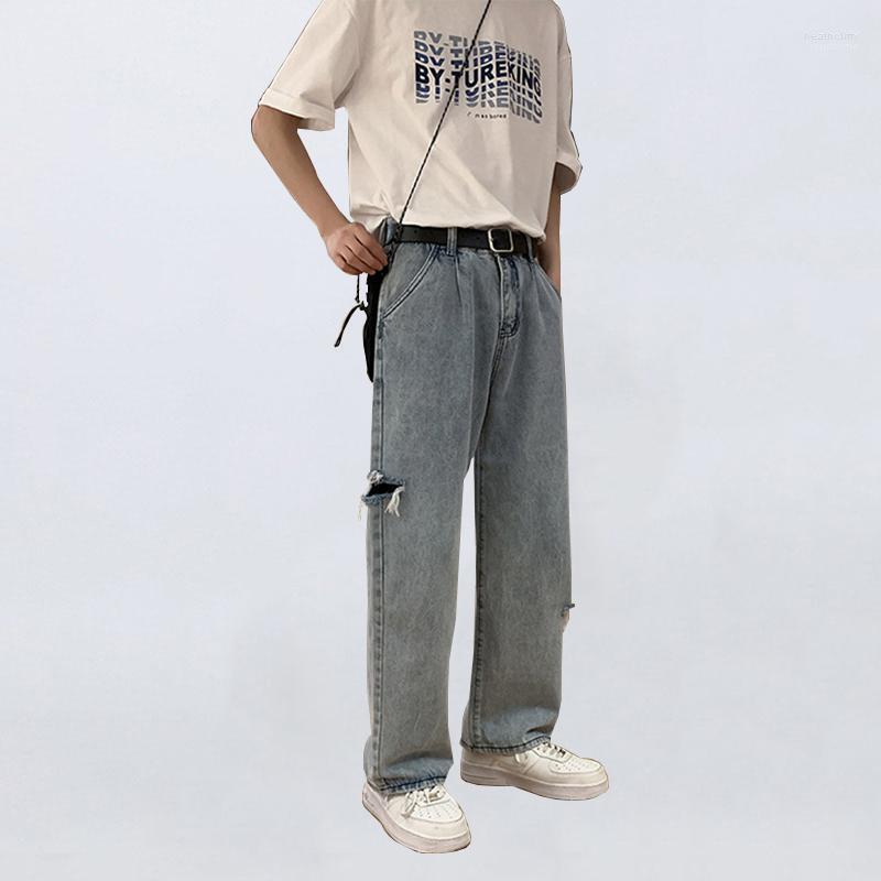 Men' Jeans Straight Men' Simple Design Retro Ripped Pants Korean Version Of The Trend Loose Casual StreetwearMen' Heat22, Blue
Men' Jeans Straight Men' Simple Design Retro Ripped Pants Korean Version Of The Trend Loose Casual StreetwearMen' Heat22, Blue