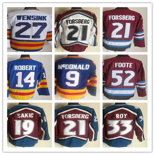 Men Vintage Colorado Hockey Jerseys 52 Adam Foote 21 Peter Forsberg 9 Paul 19 Joe Sakic 33 Patrick Roy 1 Chico Resch 14 Rene Robert 9 Lanny McDonald Stitched Maroon, As pic
Men Vintage Colorado Hockey Jerseys 52 Adam Foote 21 Peter Forsberg 9 Paul 19 Joe Sakic 33 Patrick Roy 1 Chico Resch 14 Rene Robert 9 Lanny McDonald Stitched Maroon, As pic