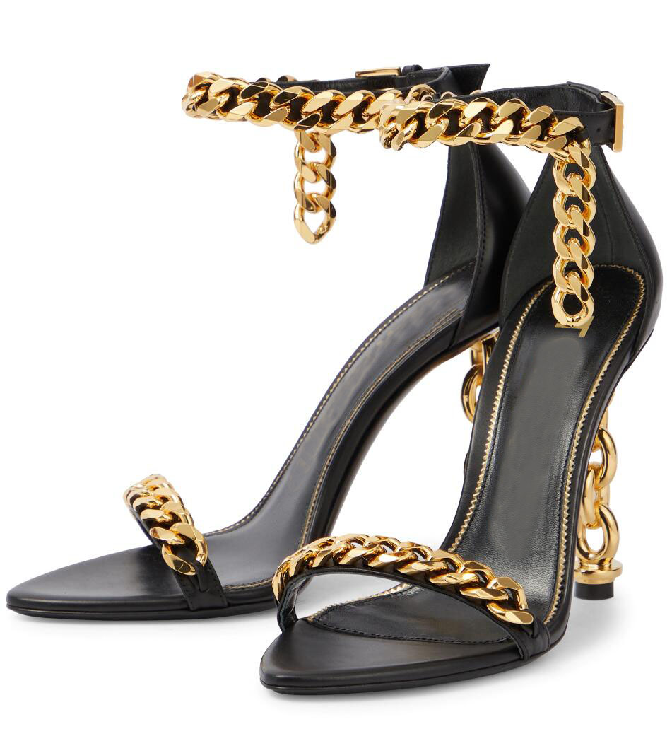 Famous Summer Leather Chain Heel Ankle Strap Sandals Shoes Chain-link Women Sandalias Party Wedding Bridal Sexy Pumps EU35-43
Famous Summer Leather Chain Heel Ankle Strap Sandals Shoes Chain-link Women Sandalias Party Wedding Bridal Sexy Pumps EU35-43