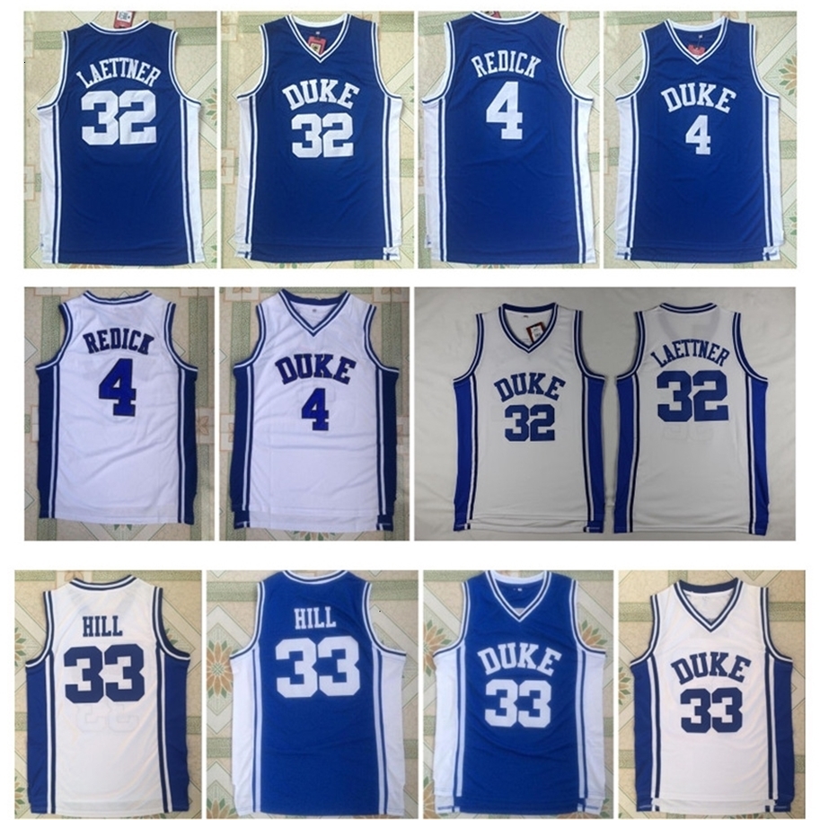 

Nik1vip CAA Men Duke Blue Devils Jersey 33 Grant Hill 4 JJ Redick 32 Christian Laettner Blue White All Stitched Cheap College Basketball Jerseys, As pic